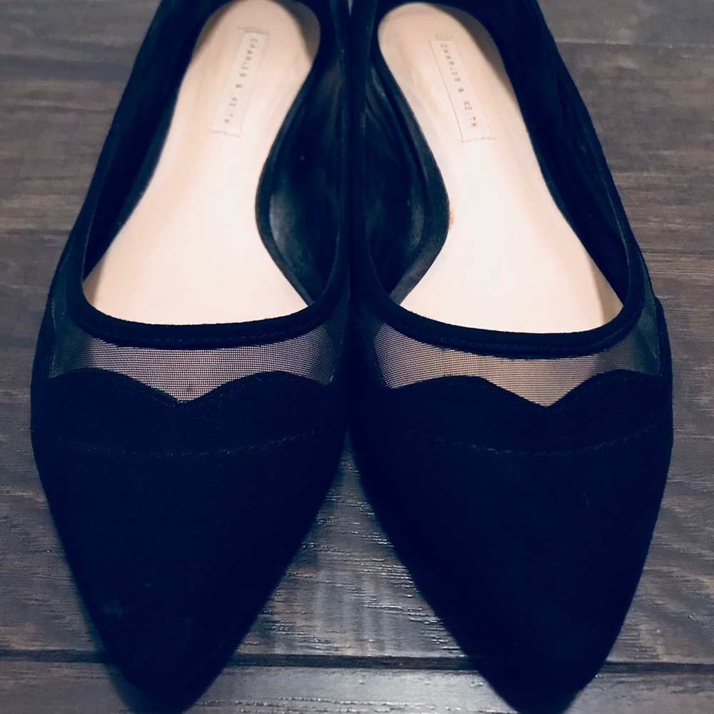 Black Pointed Flats